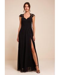 Lulus - Momentous Moments Lace Backless Maxi Dress - Lyst