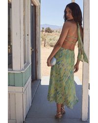 Lulus - Reyes Multi Abstract Halter Midi Dress - Lyst