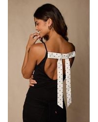 Lulus - Giovanna Jersey Knit Bow Tank Top - Lyst