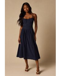 Lush - Elina Pleated Midi Dress - Lyst