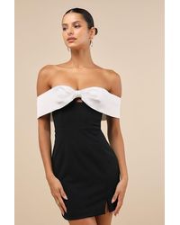 Lulus - Extravagant Moment Off-The-Shoulder Mini Dress - Lyst