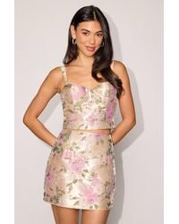 Lulus - Evvie Floral Jacquard Two-Piece Dress - Lyst