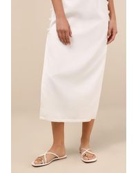 Lulus - Marilotte Strappy Flat Slide Sandals - Lyst