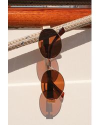 Lulus - Trendsetting Take Oval Sunglasses - Lyst