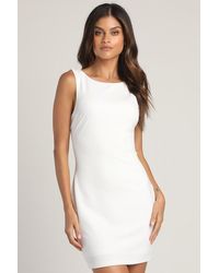 Lulus - Devoted Lover Backless Knotted Bodycon Mini Dress - Lyst