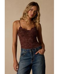 Lulus - Midnight Romance Lace Bodysuit - Lyst