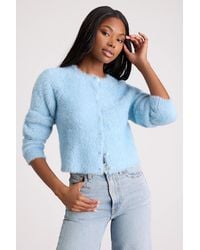 Lulus - Arinda Eyelash Knit Button-Up Cardigan - Lyst