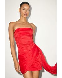 Lulus - Exceptional Beauty Ruched Strapless Bodycon Mini Dress - Lyst