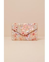 Lulus - Lucasta Multi Beaded Sequin Clutch - Lyst