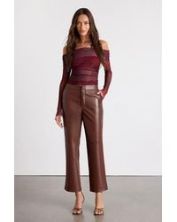 Lulus - Open Minded Vegan Leather Pants - Lyst