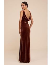 Lulus - Ravishing Poise Velvet Cowl Back Sleeveless Maxi Dress - Lyst