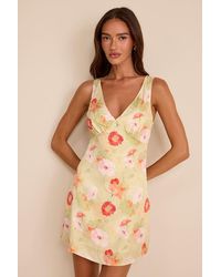 Lulus - Jaziel Light Floral Sleeveless Mini Dress - Lyst