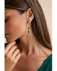 Lulus - Precise Radiance Rhinestone Drop Earrings - Lyst
