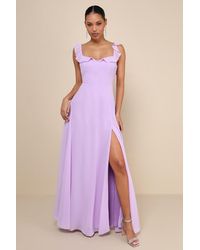 Lulus - Dreamy Admiration Ruffled Maxi Dress - Lyst