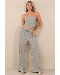 Lulus - Carefree Agenda Geometric Print Drawstring Pants - Lyst