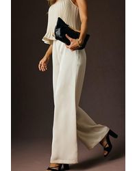 Lulus - Caspian Cream Satin Wide-Leg Pants - Lyst