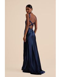 Lulus - Perfectly Classy Satin Strappy Maxi Dress - Lyst