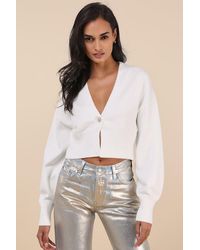 Glamorous - Chic Coziness Cropped Cardigan - Lyst