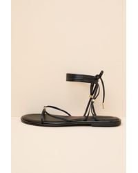 Lulus - Emory Lace-Up Sandals - Lyst