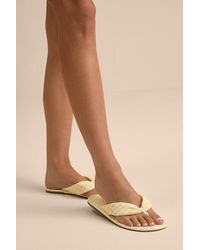 Matisse - Gidget Gingham Flat Thong Sandals - Lyst