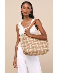 Shiraleah - Mare And Woven Straw Oversized Tote - Lyst