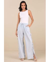 Lulus - Palila Striped Side-Tie Pants - Lyst