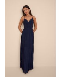 Lulus - Corella Pleated Backless Maxi Dress - Lyst
