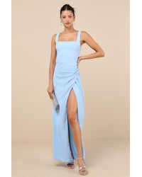 Lulus - Glamorous Disposition Ruched Maxi Dress - Lyst