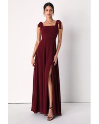 Lulus - Love Me Forever Square Neck Maxi Dress - Lyst
