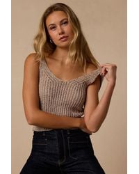 Lulus - Let's Get Away Knit Twist Back Tank Top - Lyst