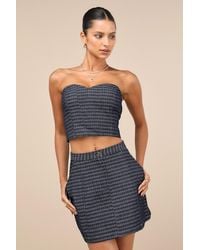 Lulus - Carefree Fantasy Tweed High-Rise Mini Skirt - Lyst
