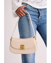 Lulus - Picturesque Charm Bone Faux Leather Shoulder Bag - Lyst