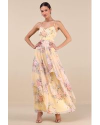 Lulus - Breigh Floral Sleeveless Maxi Dress - Lyst