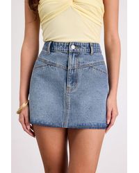 Lulus - Alaire Medium Wash Denim High-Rise Mini Skirt - Lyst