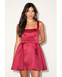 Lulus - Adorable Promise Satin Sleeveless Mini Dress - Lyst