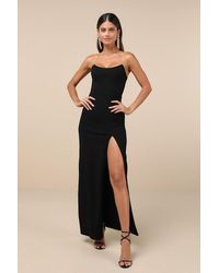 Lulus - Sensational Beauty Strapless Maxi Dress - Lyst