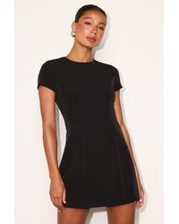 Lulus - Renetta Ponte Knit Short Sleeve Mini Dress - Lyst