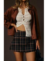 Lulus - Haislyn Plaid A-Line Skort - Lyst