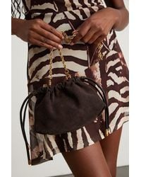 Dolce Vita - Cleo Dark Suede Leather Chain Strap Handbag - Lyst