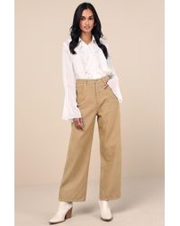 Lulus - Coveted Element Twill Carpenter Pants - Lyst