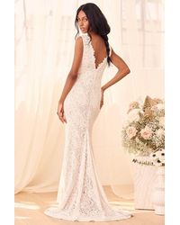 Lulus - Spectacular Romance Lace Sleeveless Mermaid Maxi Dress - Lyst