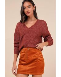 Lulus - Perfected Cuteness Corduroy High-Rise Mini Skirt - Lyst