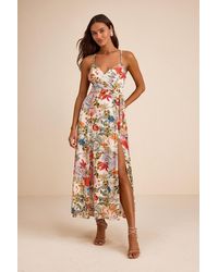 Lulus - Amara Multi Paisley Print Wrap Midi Dress - Lyst
