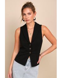 Lulus - Heightened Vibes Sleeveless Vest Top - Lyst