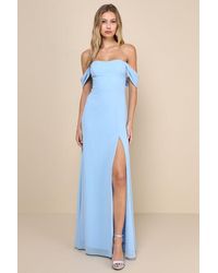 Lulus - Magical Magnetism Off-The-Shoulder Maxi Dress - Lyst