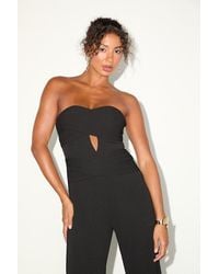 Lulus - Natasha Strapless Pleated Jumpsuit - Lyst