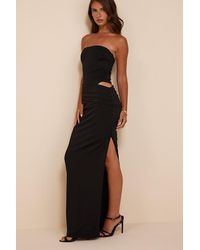 Lulus - Nava Slinky Knit Cutout Column Maxi Dress - Lyst