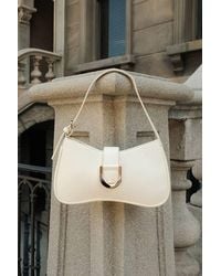 Lulus - Oh-So Chic Bone Buckle Shoulder Bag - Lyst