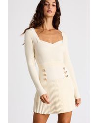 Lulus - Chicest Crush Ribbed Long Sleeve Mini Sweater Dress - Lyst