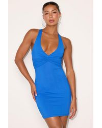 Lulus - Cazy Bright Jersey Knit Twist-Front Mini Dress - Lyst
